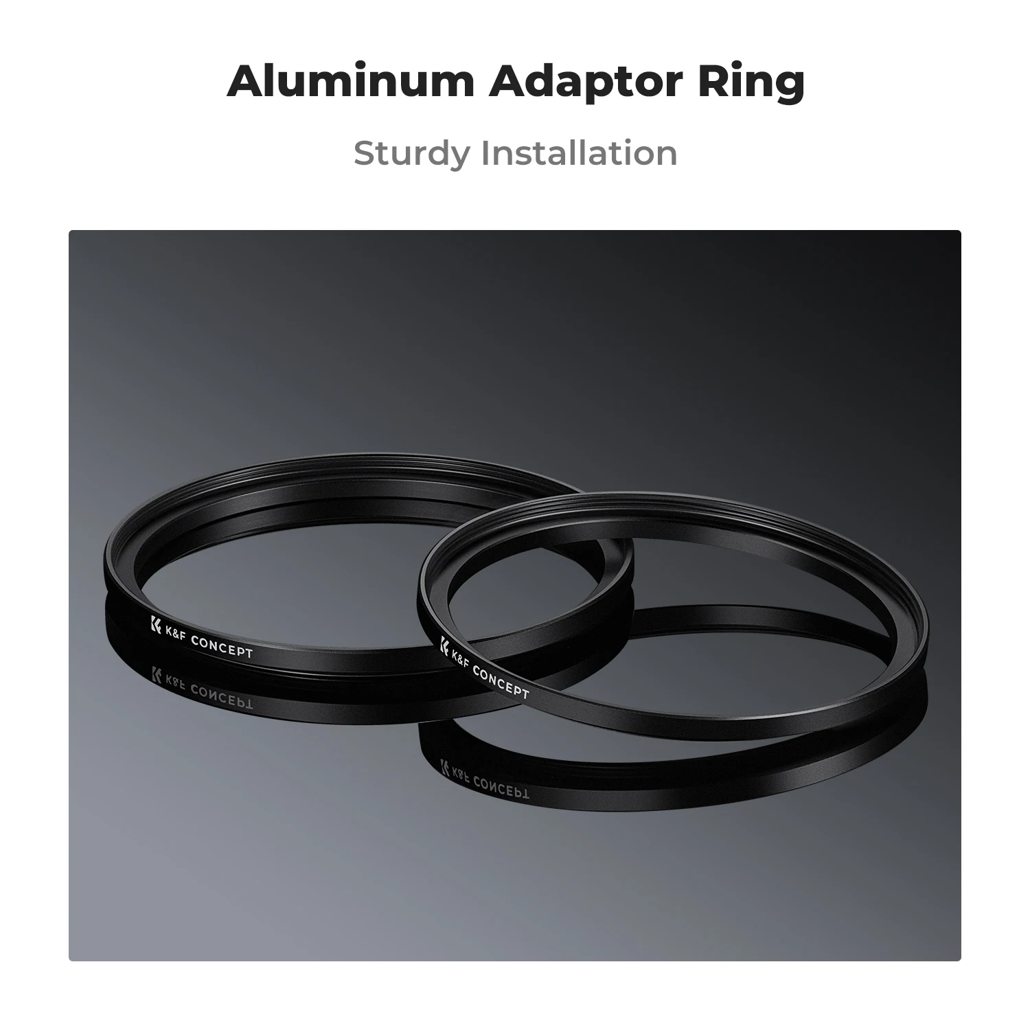 K&F CONCEPT Step Up Ring Aviation-grade Aluminum Filter Adapter Ring 2-pack Cleaning Cloth Lens Ring for ND CPL UV Lenses Filter thumbnail 4