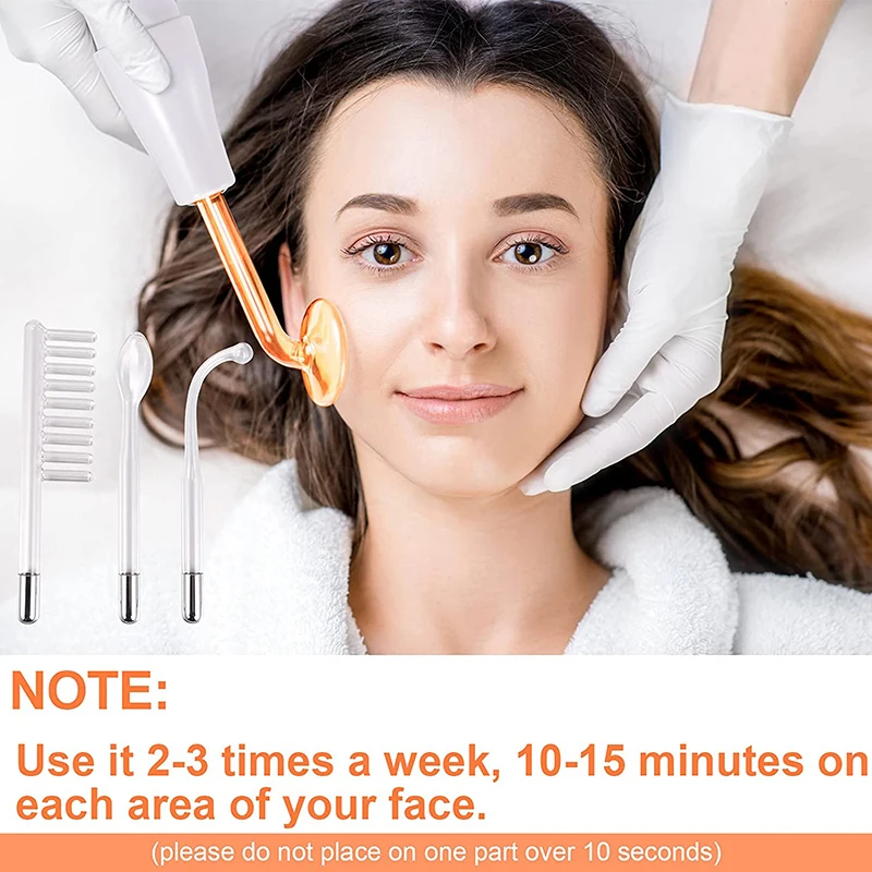 New Orange High Frequency Facial Machine Electrotherapy Wand Neon Argon Tubes Wands Device Face Skin Care  Beauty Tools Home Use thumbnail 6