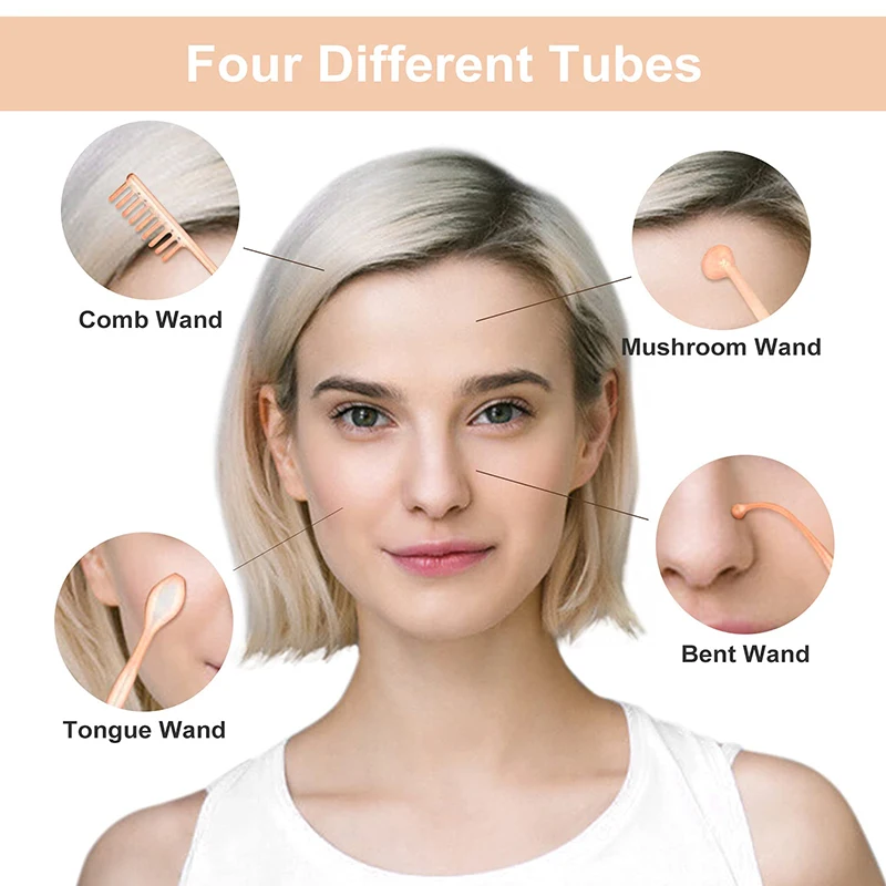 New Orange High Frequency Facial Machine Electrotherapy Wand Neon Argon Tubes Wands Device Face Skin Care  Beauty Tools Home Use thumbnail 3