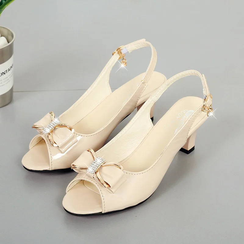 Summer Female High Heels New Fashion Women Pumps Sexy Open Toe Fish Mouth Shoes Ladies Bowknot Party Sandals Plus Size 42 thumbnail 4