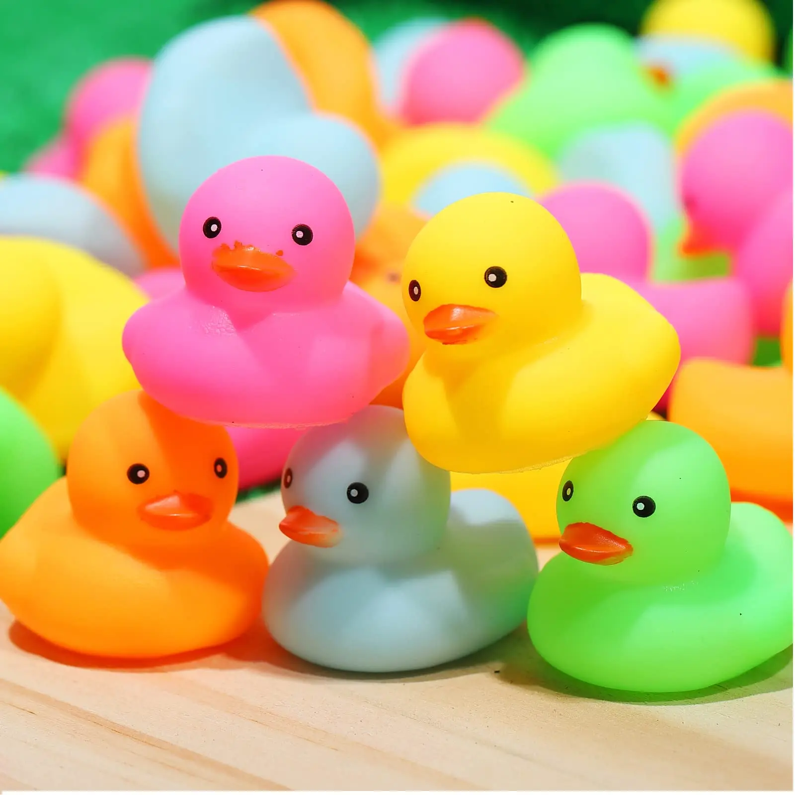 12/24/36/72 Pack Multicolor Mini Rubber Ducks Yellow Rubber Duck Toy Rubber Tub Toys Toys Squeak and Float Ducks thumbnail 3