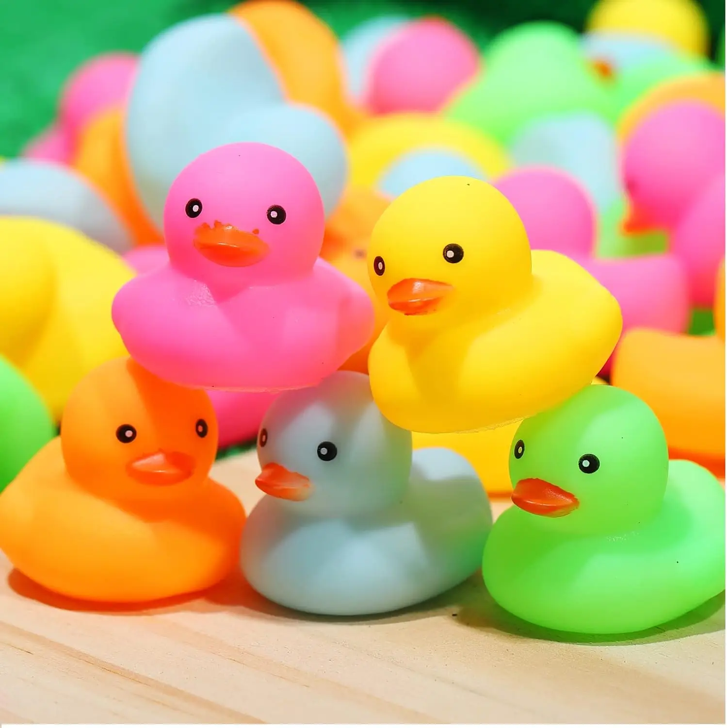 12/24/36/72 Pack Multicolor Mini Rubber Ducks Yellow Rubber Duck Toy Rubber Tub Toys Toys Squeak and Float Ducks thumbnail 5