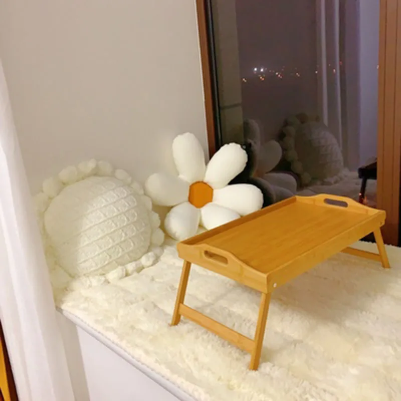 50cm Computer Desk Window Table Foldable Laptop Stand Breakfast Plate Bed Tray Cozy Bedside Bay Room Desks Bedroom Furniture thumbnail 4