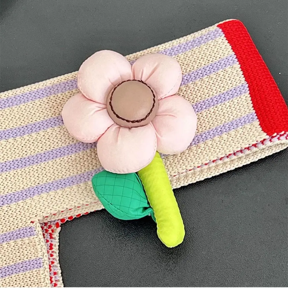 Fashion Flower Knot Wrist Bag Wool Printed Tote Bag Handbag Purse Festival Gift Bag Travel thumbnail 4