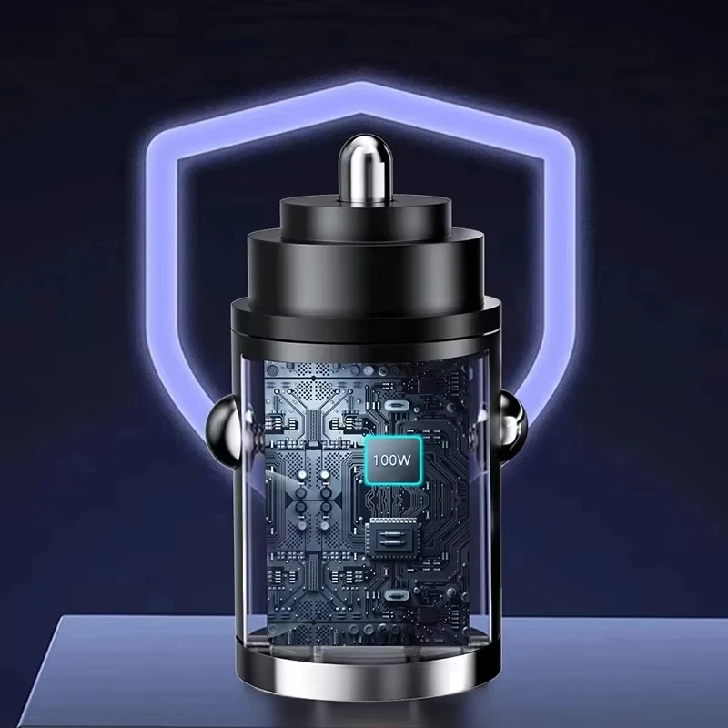 100W Car Charger USB Fast Charging For IPhone QC3.0 Mini PD USB Type C Charger Car Phone Charger For Samsung Huawei XiaoMi thumbnail 5