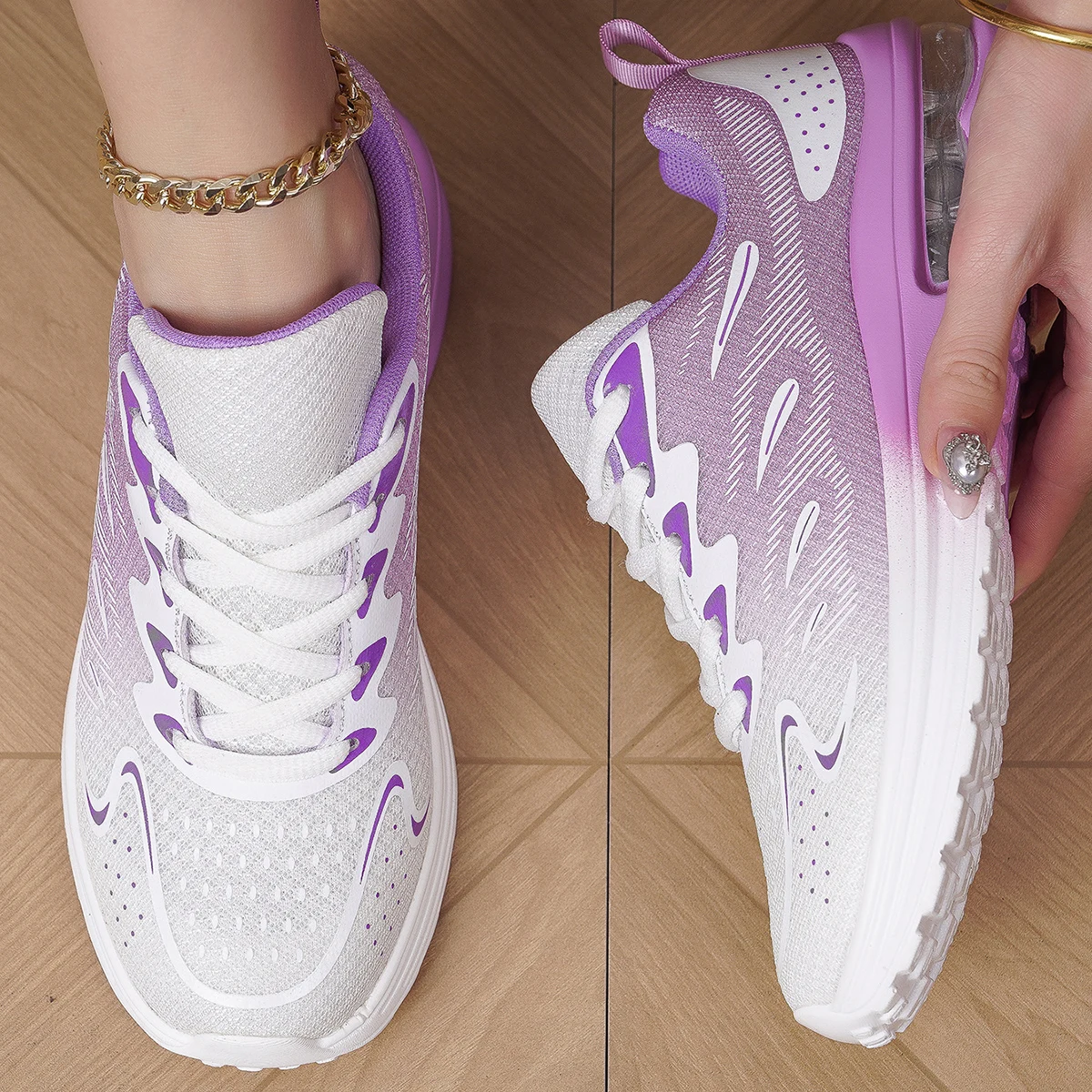 Sneaker Women Walking Shoes Womens Fashion Air Cushion Mesh   Breathable Tennis Sport Shoes thumbnail 2