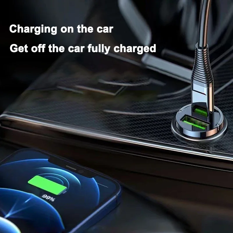 200W USB Car Charger Fast Charging Mini Pull Ring Car Phone Charger For Mercedes Benz A C E S G Class GLC CLE CLA GLB GLS W177 thumbnail 5