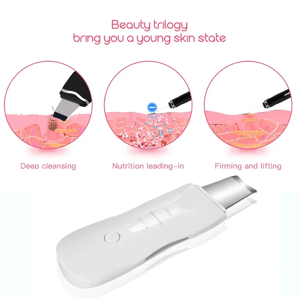 Professional No Ultrasonic Facial Skin Scrubber Ion Deep Face Cleaning Peeling Rechargeable Skin Care Device Beauty Instrument thumbnail 4