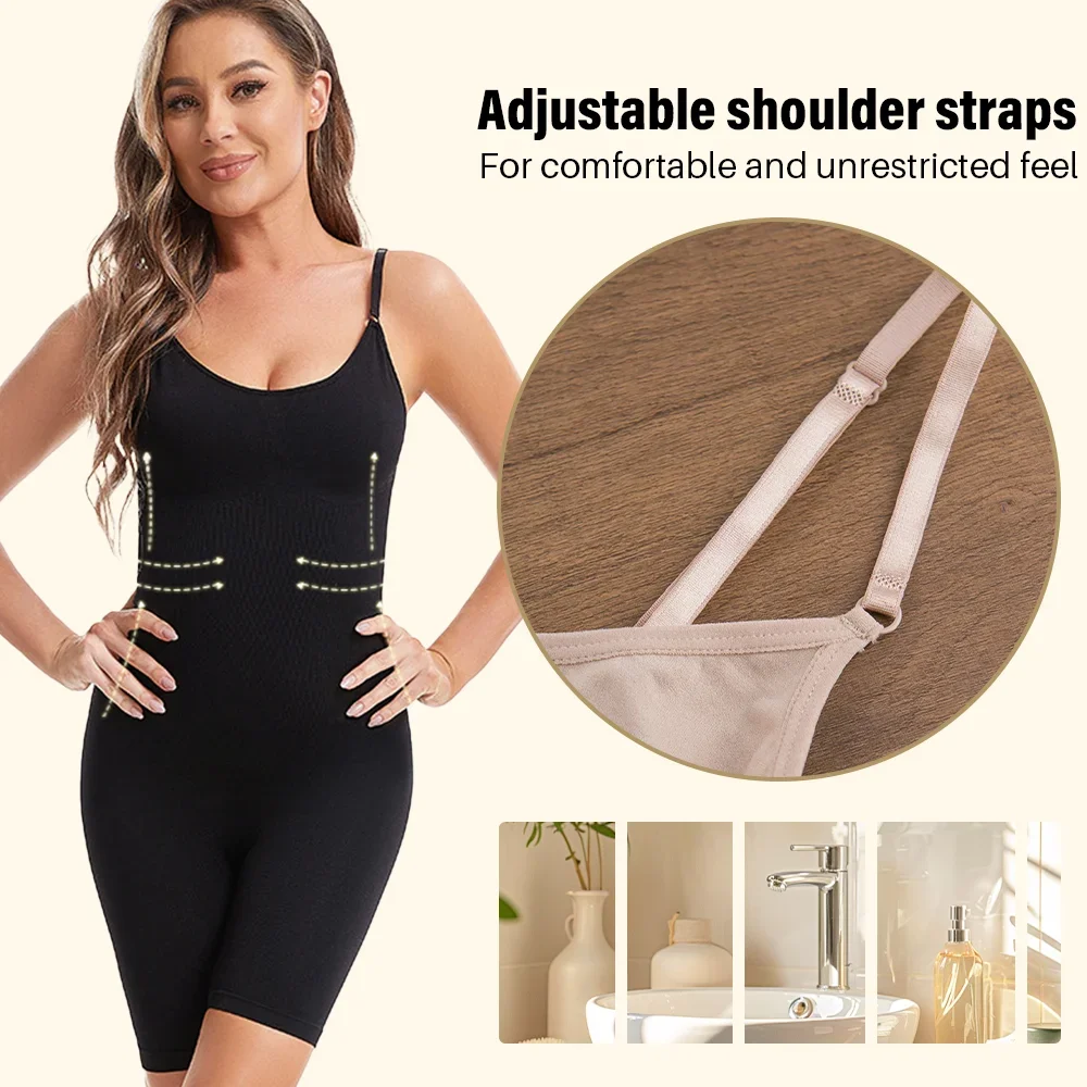 POKARLA Seamless Bodysuit Compression Open Crotch Shapewear Women Push Up Corset Slimming Butt Lifter Full Body Shaper Slimmer thumbnail 5