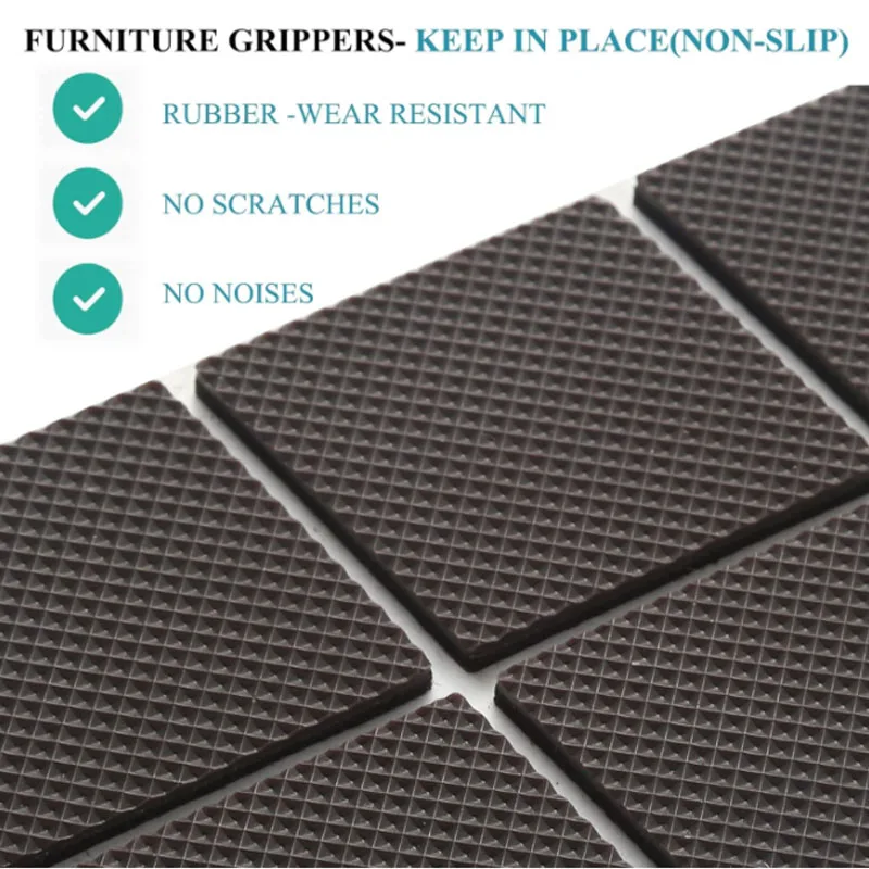 Table Leg Protectors, Anti-Scratch Leg Pads, Rubber Anti slip Chair Leg Pads, Silent Stickers, Furniture Accessories thumbnail 4