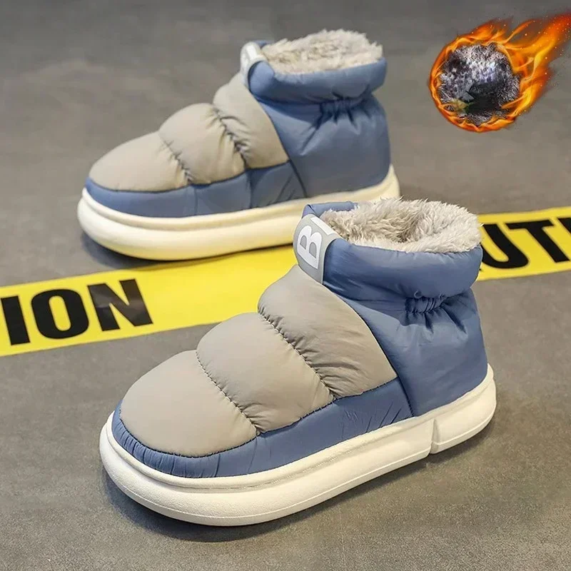 Snow Boots Men Women Winter 2024 New Lovers Plush Thick Comfortable Cotton Shoes Waterproof Anti Slip Outdoor Casual Shoes Flats thumbnail 4