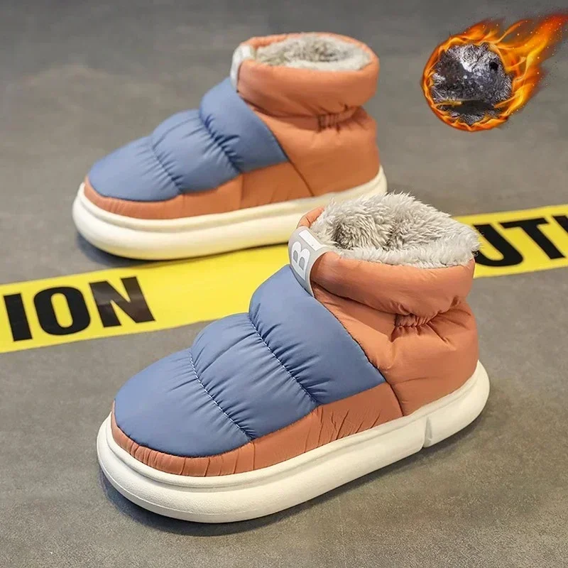 Snow Boots Men Women Winter 2024 New Lovers Plush Thick Comfortable Cotton Shoes Waterproof Anti Slip Outdoor Casual Shoes Flats thumbnail 3