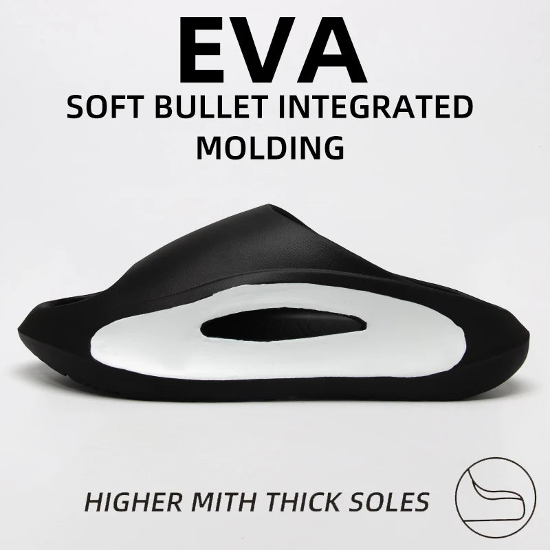 Slippers men wear thick-soled non-slip summer quarters bathroom shower Eva sandals thumbnail 4