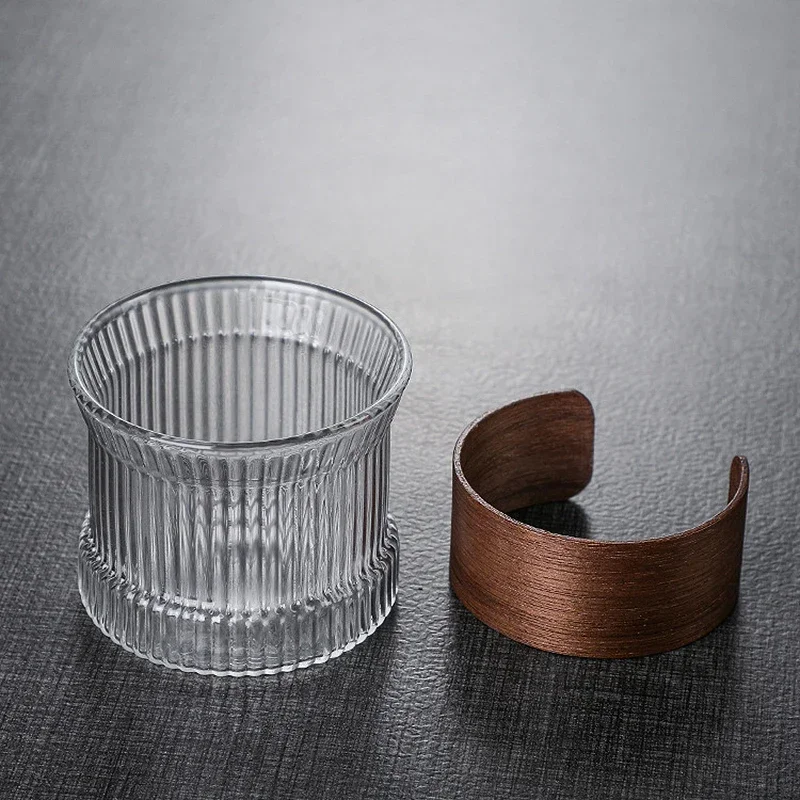 130/350ML 1-8PCS Creative Japanese Transparent Vertical Pattern High Borosilicate Glass Cup Water Coffee Milk Drink Whisky Mugs thumbnail 6