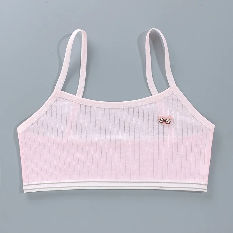 Cartoon Summer Young Children's Breast Care Bras Developmental Girls Training Bra Puberty Students Kids Vest Teenage Underwears thumbnail 3