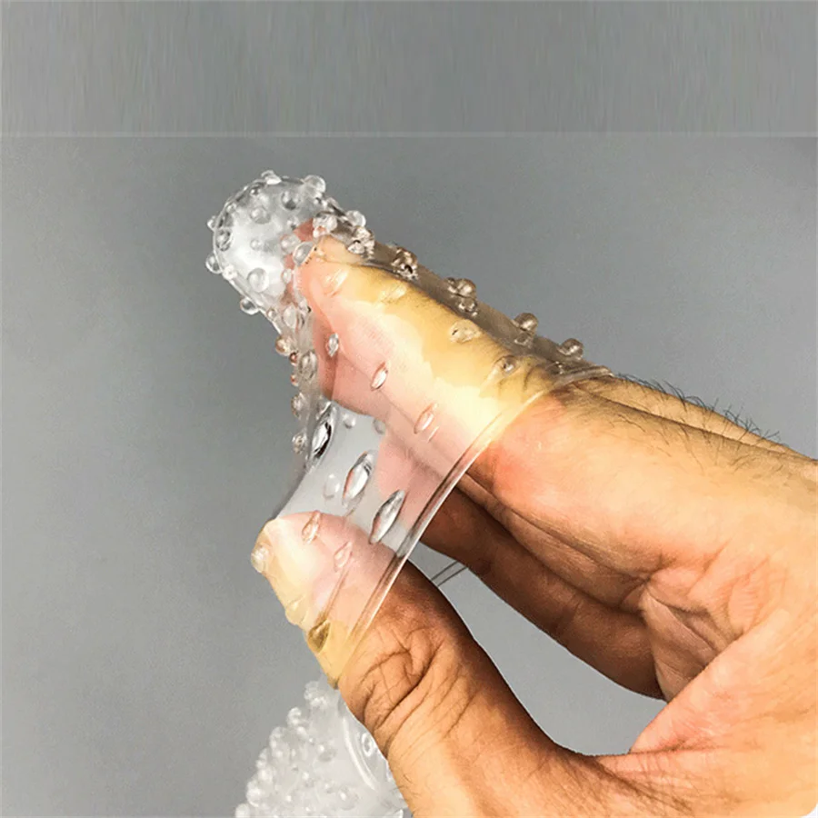 2PCS Finger Sleeves Clitoris Vibrator Stimulator Reusable Condom Sex Toys For Woman Vagina Massage Masturbation Adult Games thumbnail 5