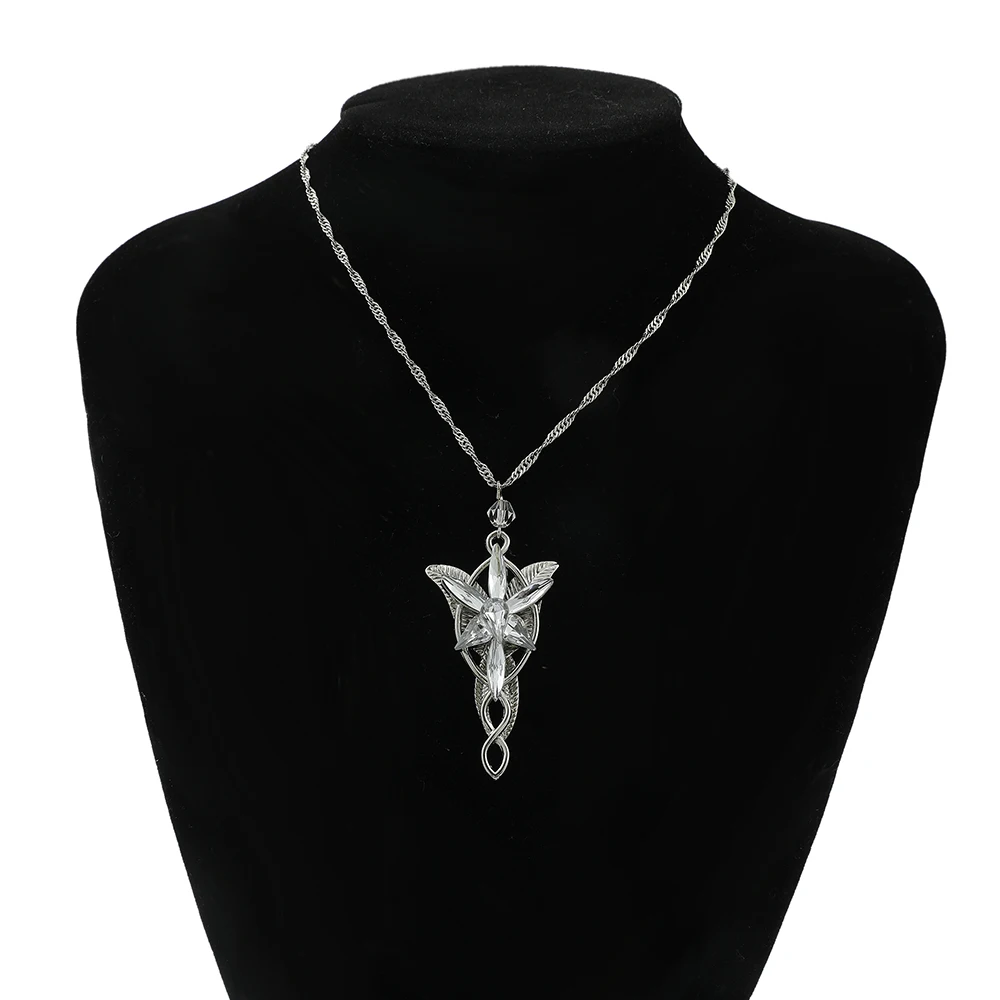 Fashion Arwen Evenstar Necklace The Elves Princess Crystal Zinc Alloy Pendant Jewelry For Women Girl Cosplay Christmas Gifts thumbnail 6