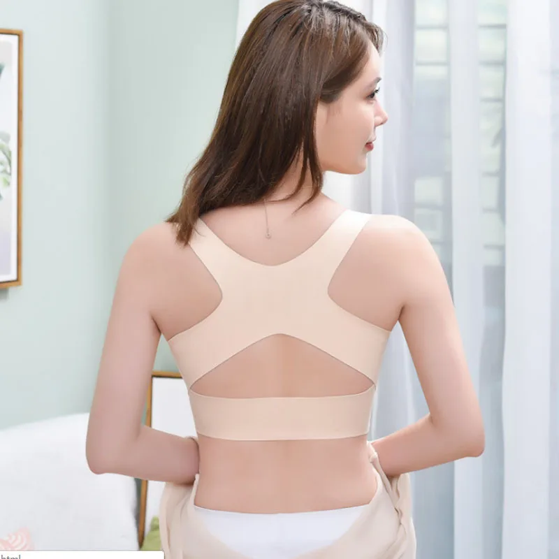 Posture Correction Bra Seamless Women's Underwear adjustable Push Up Brassiere Shockproof Sports Vest Corset Back Bralette thumbnail 4