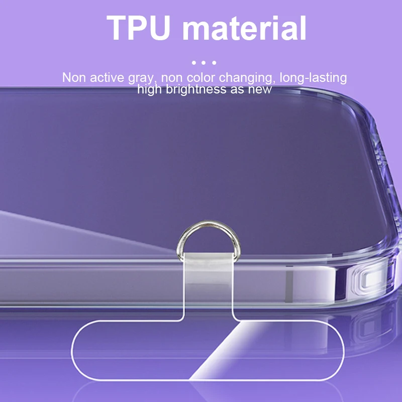 Phone Lanyard Tabs Universal Phone Tether Patches Transparent TPU Replacement Gaskets for Phone Back Case Lanyard Pads Clips thumbnail 3