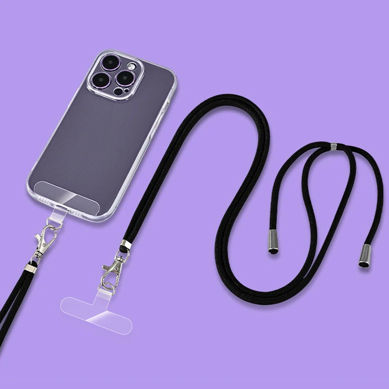 Phone Lanyard Tabs Universal Phone Tether Patches Transparent TPU Replacement Gaskets for Phone Back Case Lanyard Pads Clips thumbnail 2