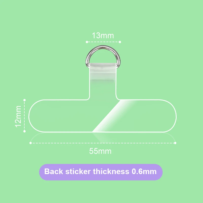Phone Lanyard Tabs Universal Phone Tether Patches Transparent TPU Replacement Gaskets for Phone Back Case Lanyard Pads Clips thumbnail 6