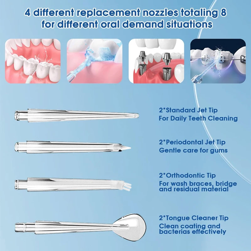 220ml Dental Irrigator Hygiene Portable Oral Cleaning Electric Sonic Teeth Scaler Tooth Calculus Stains Tartar Remover Tool thumbnail 5