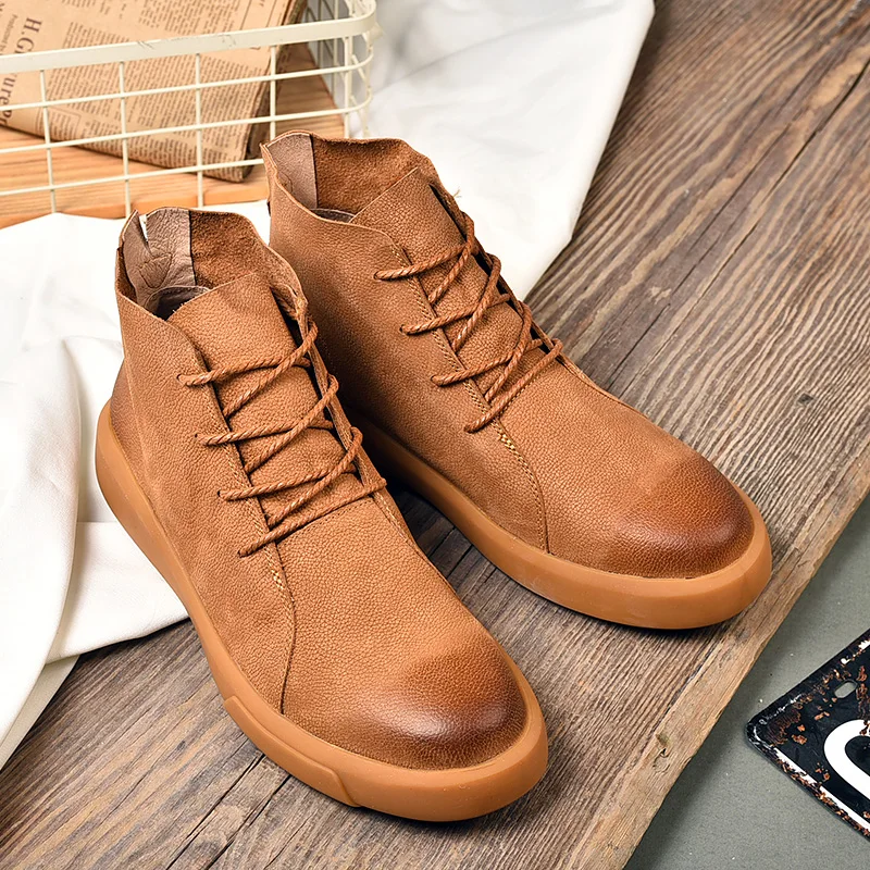 Mens Genuine Leather Winter Ankle Military Treking Tactical Boots Outdoor Men Shoes thumbnail 5