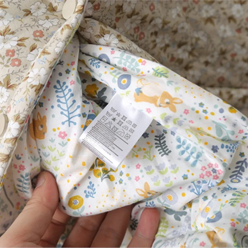 Fashion Plus Size Women Parka Autumn New Loose Thin Double Cotton Floral Printing Soft Skin Warm cotton-padded Coat 8278 thumbnail 4