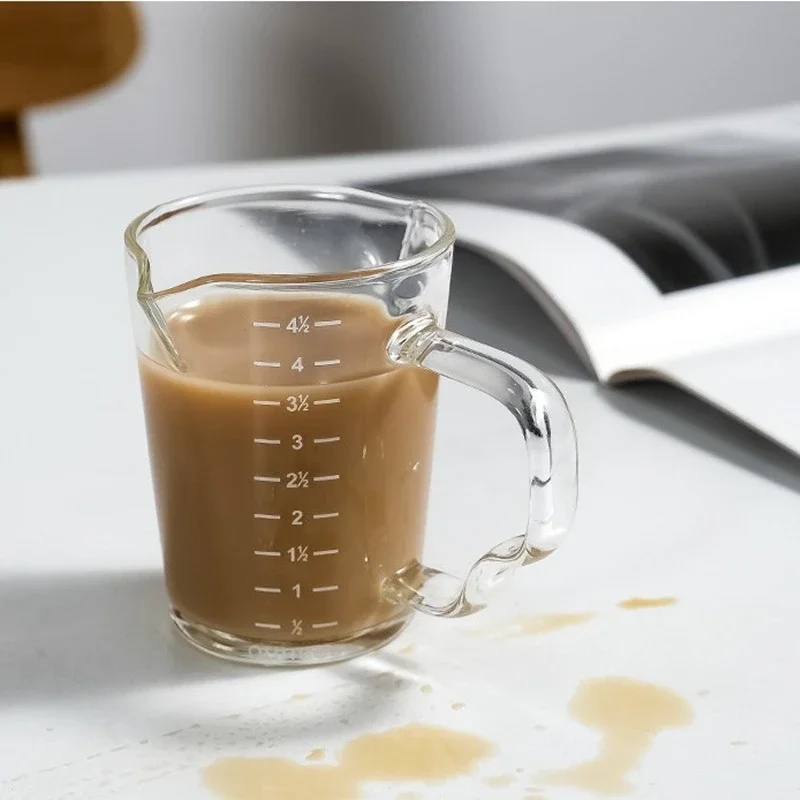 70/150ML Espresso Glass Cup Measuring Cup Milk Latte Jug Coffee Supplies Kitchen Dining & Bar Mug Drinkware Double Thick Bottom thumbnail 4