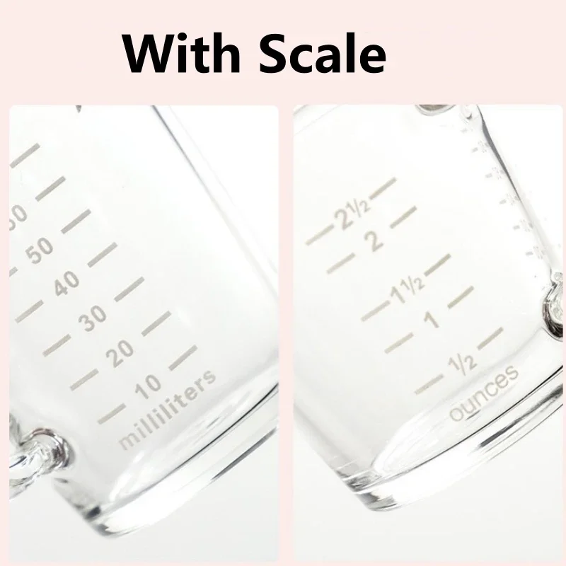 70/150ML Espresso Glass Cup Measuring Cup Milk Latte Jug Coffee Supplies Kitchen Dining & Bar Mug Drinkware Double Thick Bottom thumbnail 5