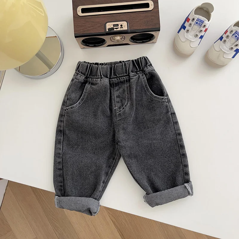 Spring Autumn New Baby Pants Casual Denim 9M-5T Kids Boys Straight Jeans Soft Toddler Girls Fashion Trousers 3 Colors thumbnail 6
