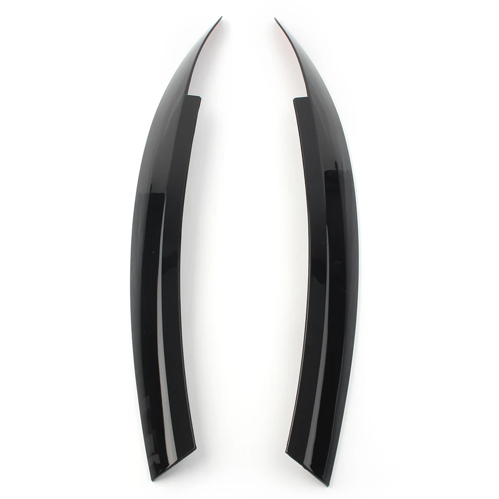 Glossy Black Car Head Light Lamp Eyebrow Eyelid Cover Trim For VW Scirocco 2009 2010 2011 2012 2013 2014 2015 2016 2017 thumbnail 5