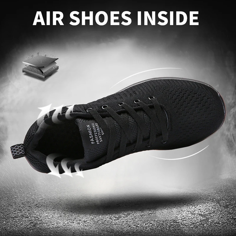 Men Running Shoes Breathable Light Comfortable Men's Casual Shoes Tenis Outdoor Slip On Walking Sneakers thumbnail 4