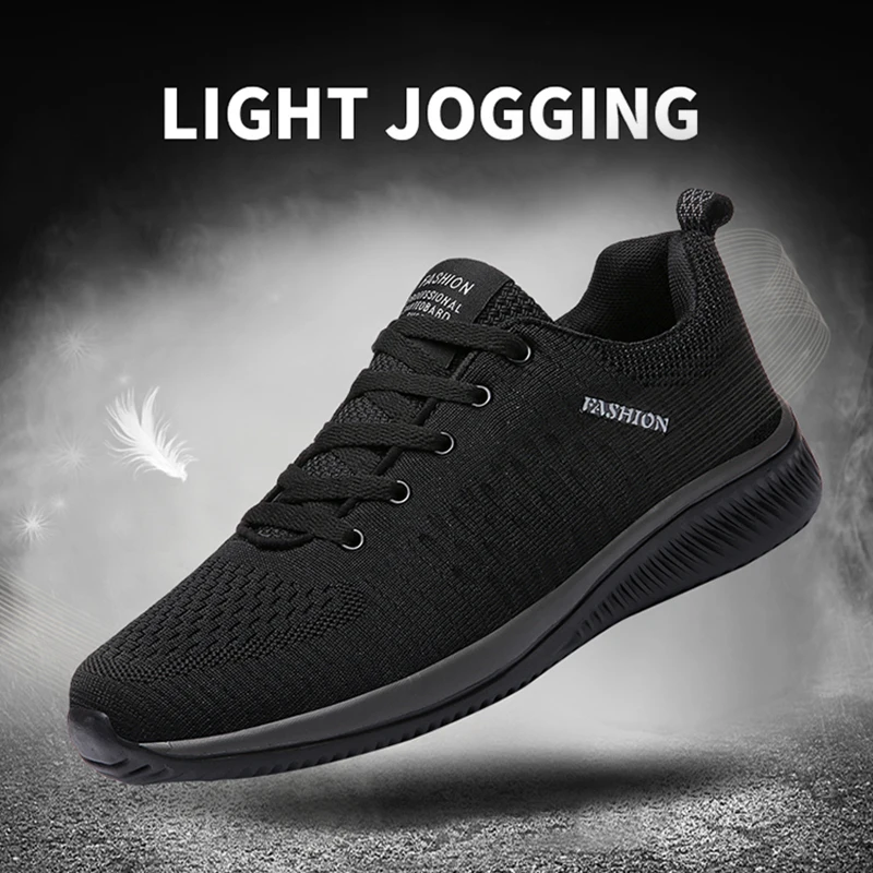 Men Running Shoes Breathable Light Comfortable Men's Casual Shoes Tenis Outdoor Slip On Walking Sneakers thumbnail 3