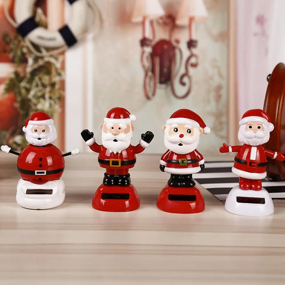 NEW Christmas Series Swinging Solar Doll Car Ornament Funny Santa Claus Snowman Moose Solar Swinging Doll Desktop Decoration thumbnail 5