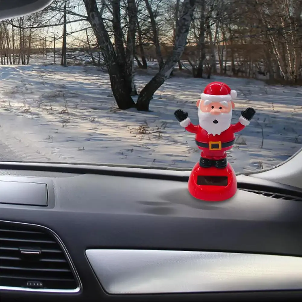 NEW Christmas Series Swinging Solar Doll Car Ornament Funny Santa Claus Snowman Moose Solar Swinging Doll Desktop Decoration thumbnail 4