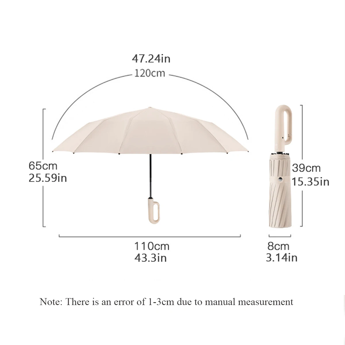 Folding Strong Windproof 16K Automatic Umbrella 192 Keel Buckle Umbrella Sunshade Men's Umbrella Rain Large Parasol for Women thumbnail 5
