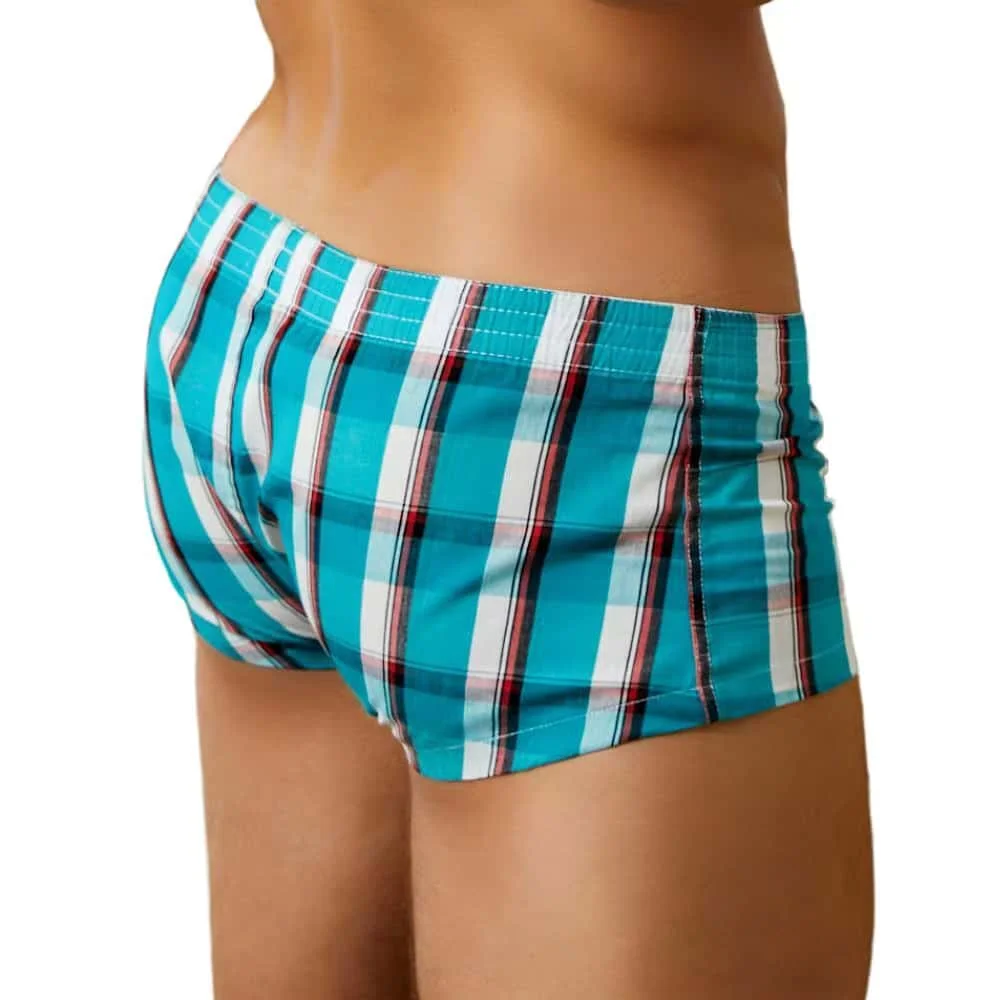 Men's Underwear Boxers Cotton Underpants High Quality Male Panties Boxer Shorts Plaid Point Comfortable Lounge Loose Underwears thumbnail 2