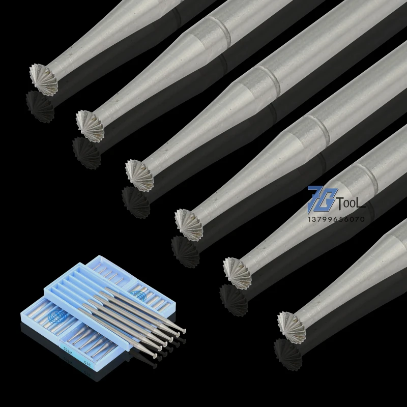 1pc/6pcs 253W Cone Tungsten Steel Jewelry Setting Burs Engraving Knife End Mill Woodworking Router Bit  For Jewelry Making Tools thumbnail 5