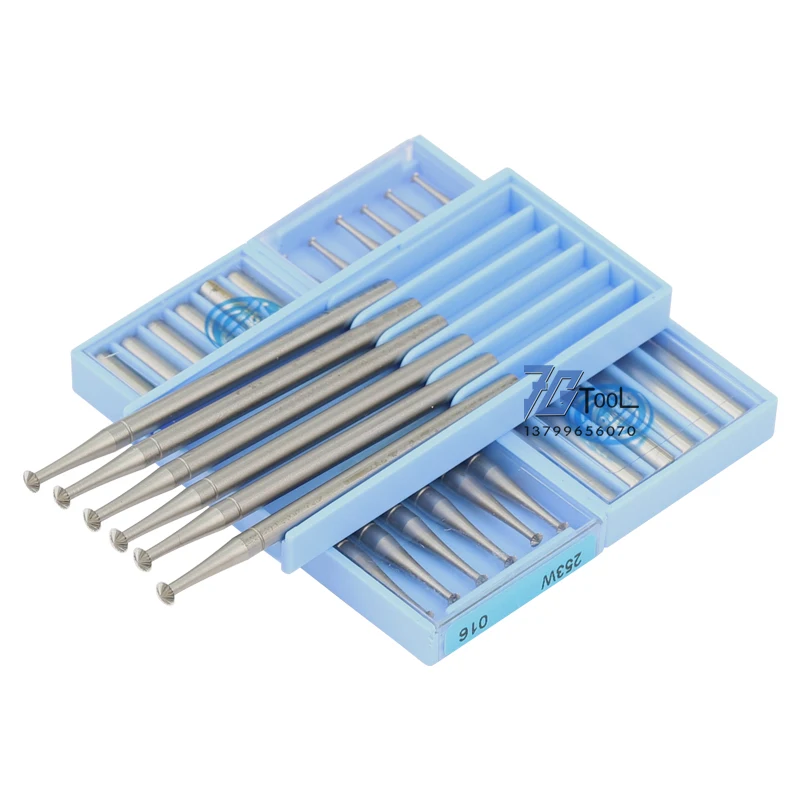 1pc/6pcs 253W Cone Tungsten Steel Jewelry Setting Burs Engraving Knife End Mill Woodworking Router Bit  For Jewelry Making Tools thumbnail 2