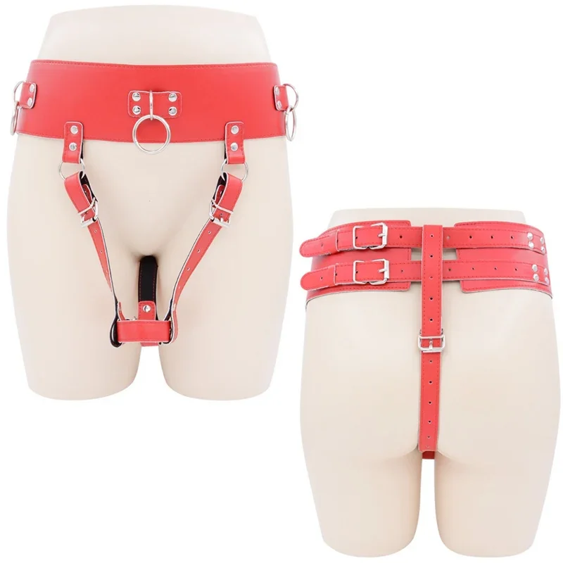 BDSM Leather AV Wand Vibrator Holder Harness Woman,Forced Orgasm Sex Suit Lingerie,Bondage Restraints,Chastity Belt,Adult Games thumbnail 4