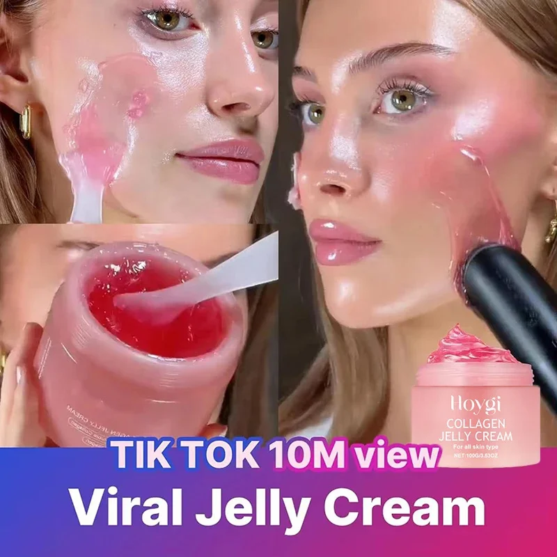 100g Jelly Face Cream Collagen Soft SPA Nourishing Moisturize Face Shrinks Pores Remove Comedones Jelly Essence Korean Skin Care