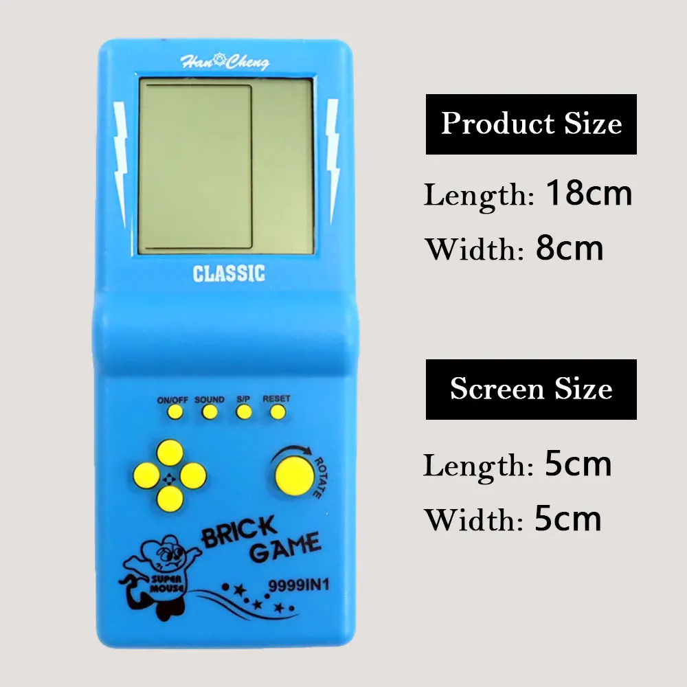 Classic Retro Handheld Game Players for Tetris Console Large Screen Children's Nostalgic Pocket Game Machine Kids Puzzle Toys thumbnail 4