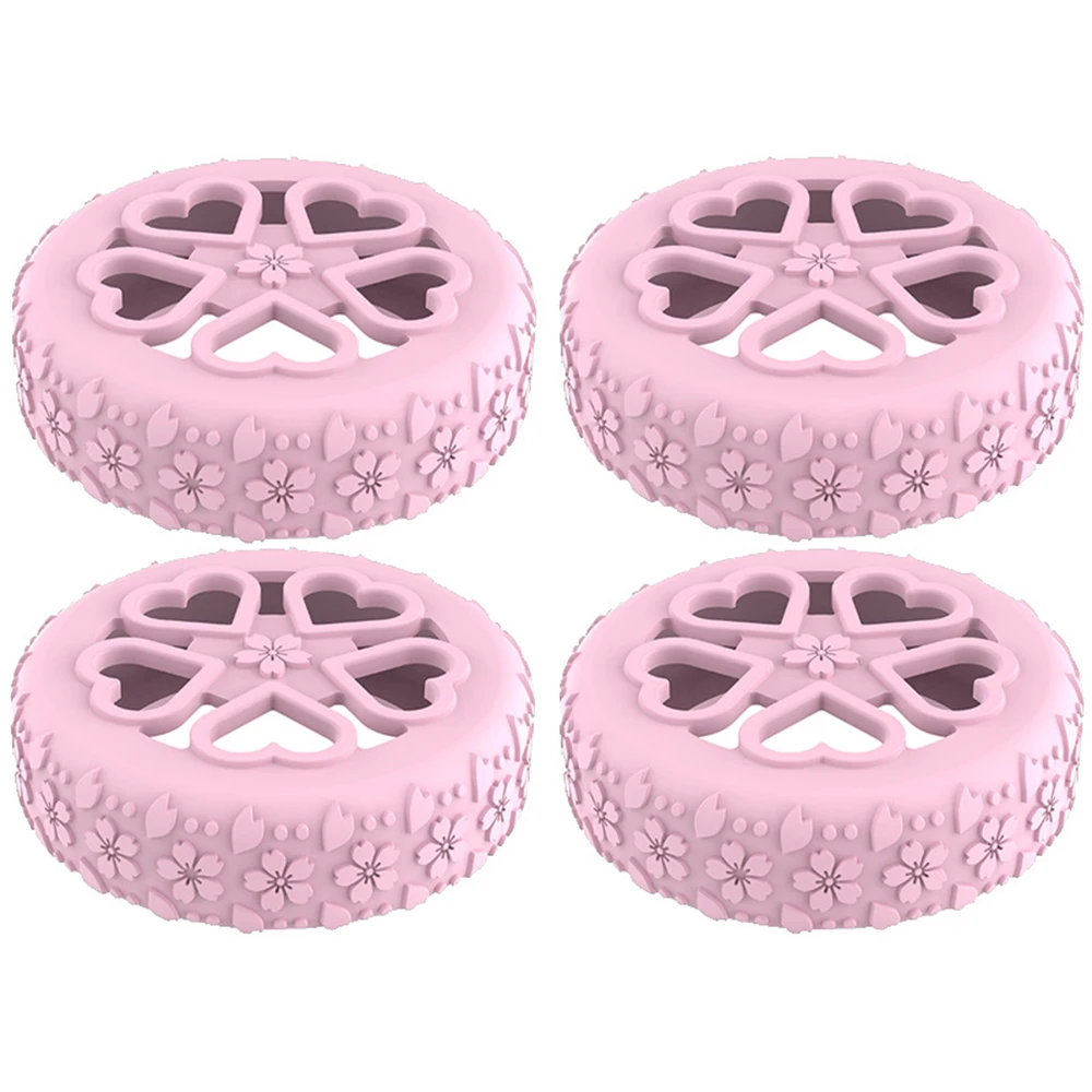 4PC Silicone Suitcase Wheel Protection Case With Silent Shock-Proof Travel Luggage Caster Reduce Noise Trolley Box Casters Cover thumbnail 5