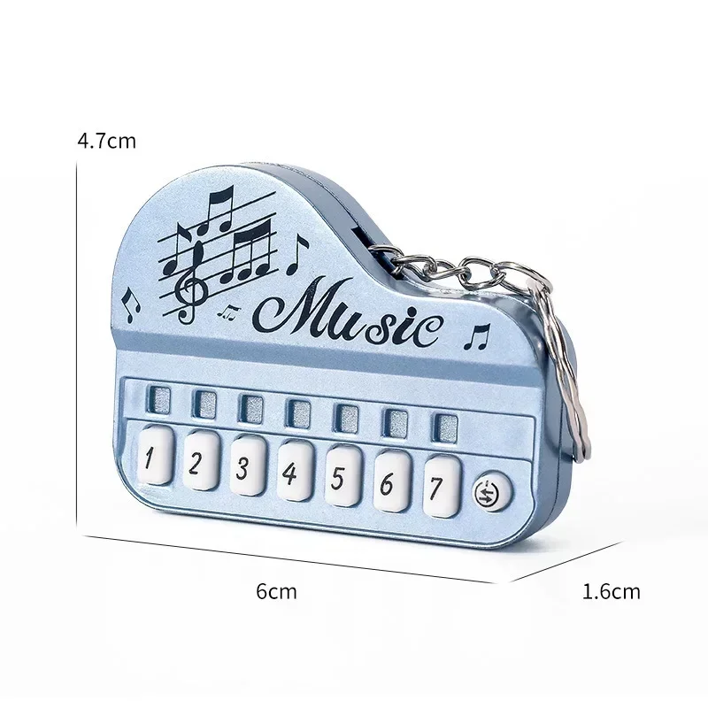 1pc Portable Mini Creative Music Electronic Piano Keyboard Keychain Ring with Light Up Keys Pendant Children's Toy Gaming Player thumbnail 6