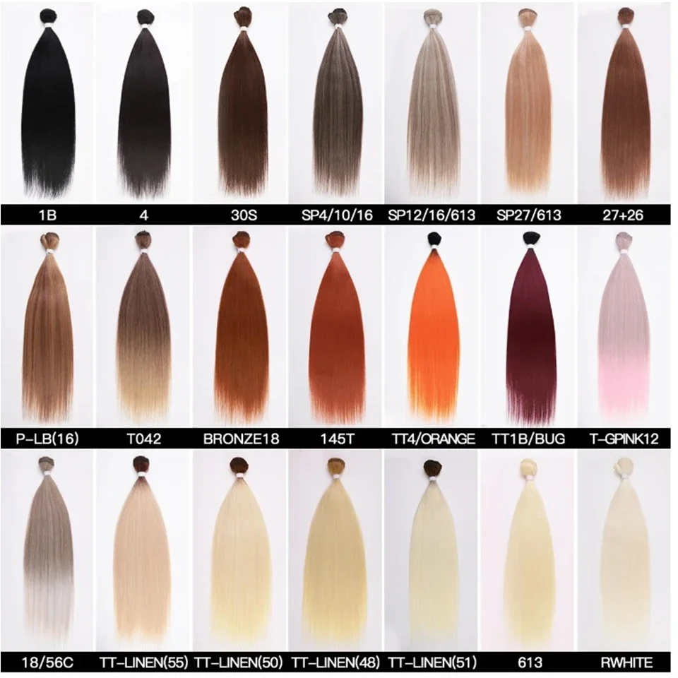 Synthetic 24-36 Inch Bone Straight Hair Extensions Ombre Blonde Fake Hair Bundles Super Long Straight Hair Full to End thumbnail 2