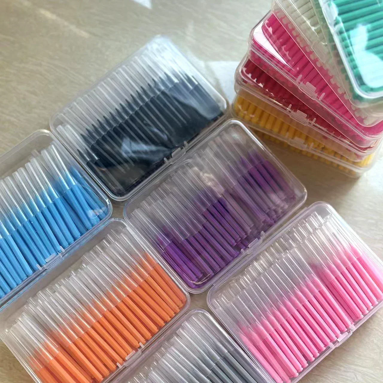 New 100Pcs/Box I-type Push Pull Interdental Brush 0.6-1.5Mm Cleaning Between Teeth Oral Care Orthodontic I Shape Tooth Floss thumbnail 2