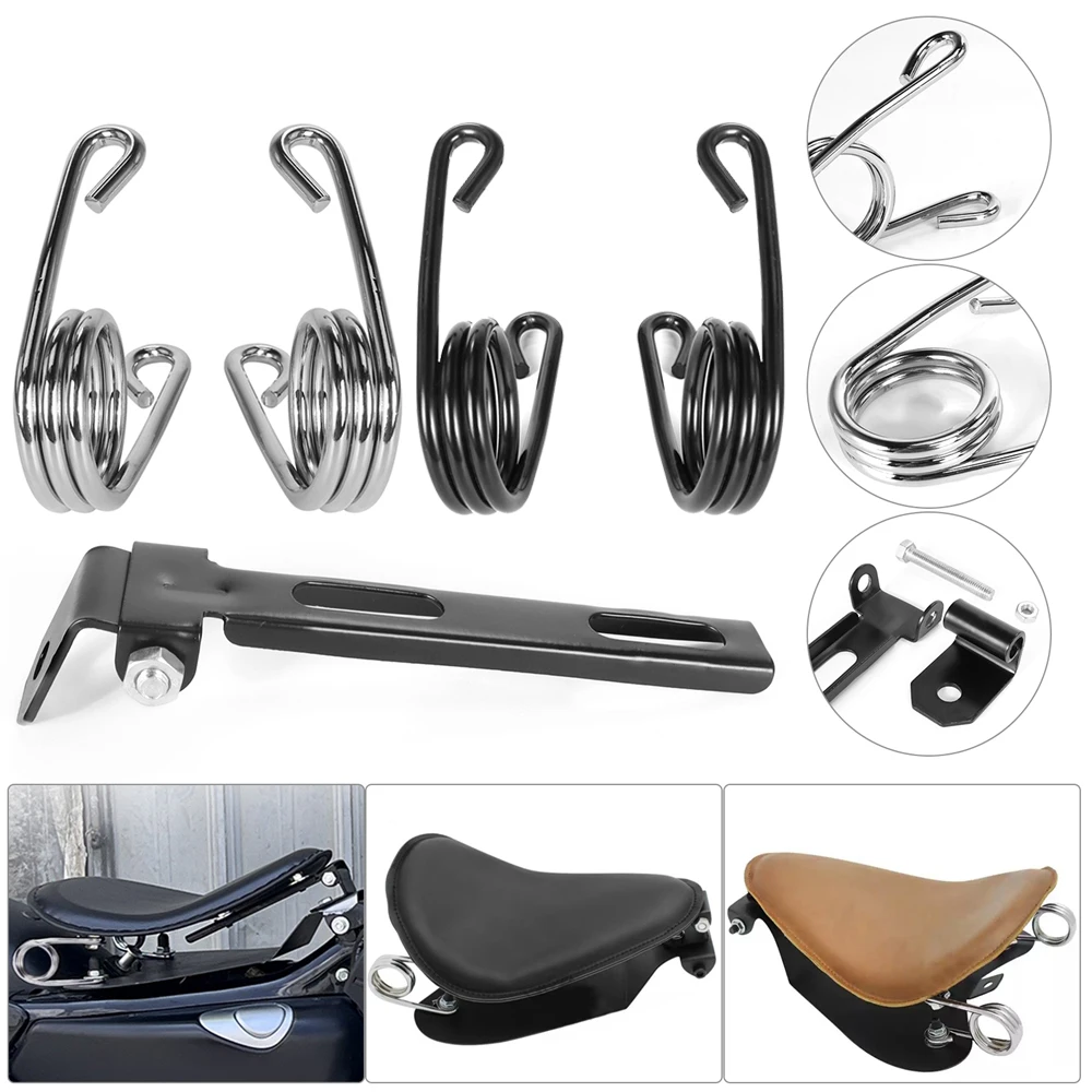 Universal 3" Inchs Solo Seat Saddle Seats Spring fit for Harley Dyna Fatboy Sportster XL1200 XL883 Bobber Chopper XL 883 1200
