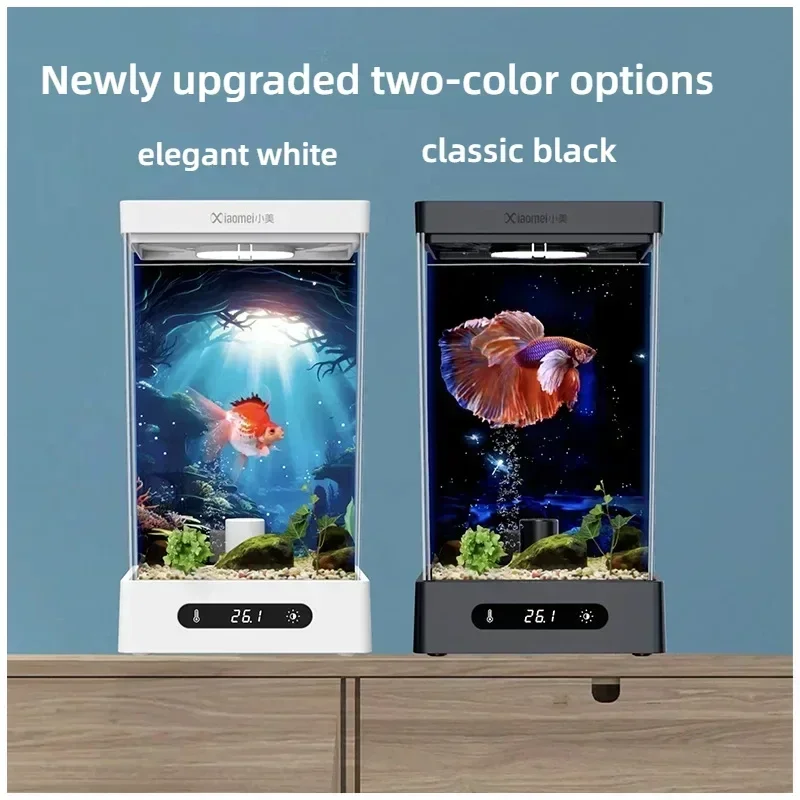 Smart betta dedicated fish tank desktop mini small ecological self-circulating desk aquarium fish tank thumbnail 2