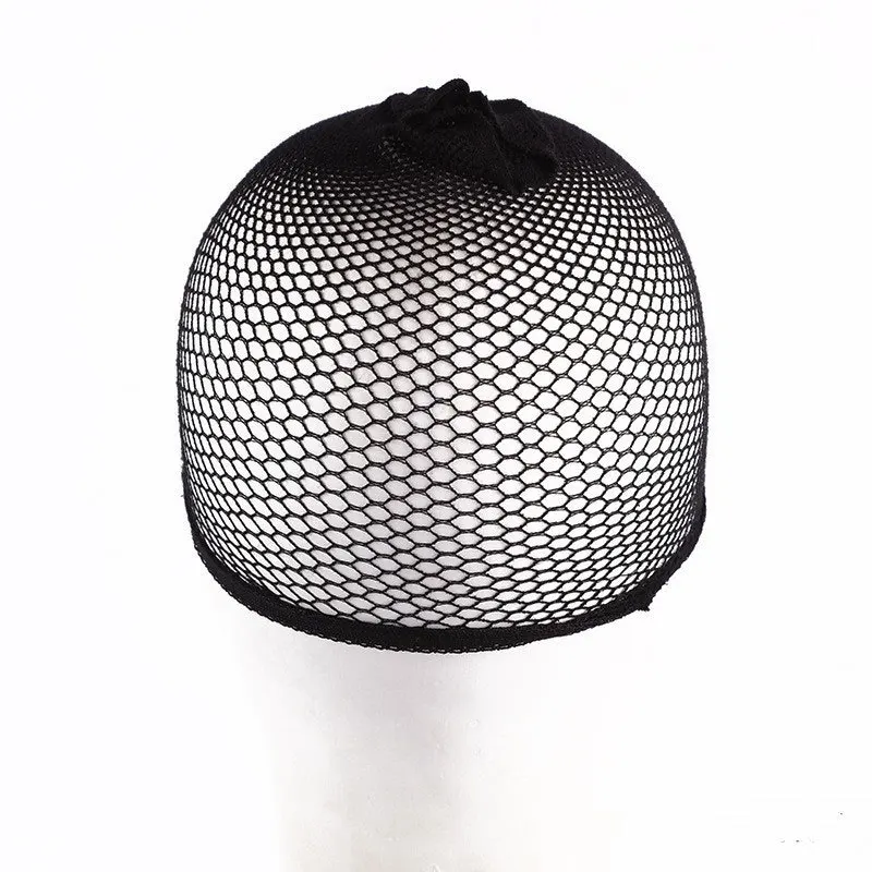 1Piece/3Pieces/5Pieces Black Mesh Net Open Ended Wig Cap Mesh Stocking Caps Weaving Wig Hairnet For Women Wear Average Size thumbnail 2